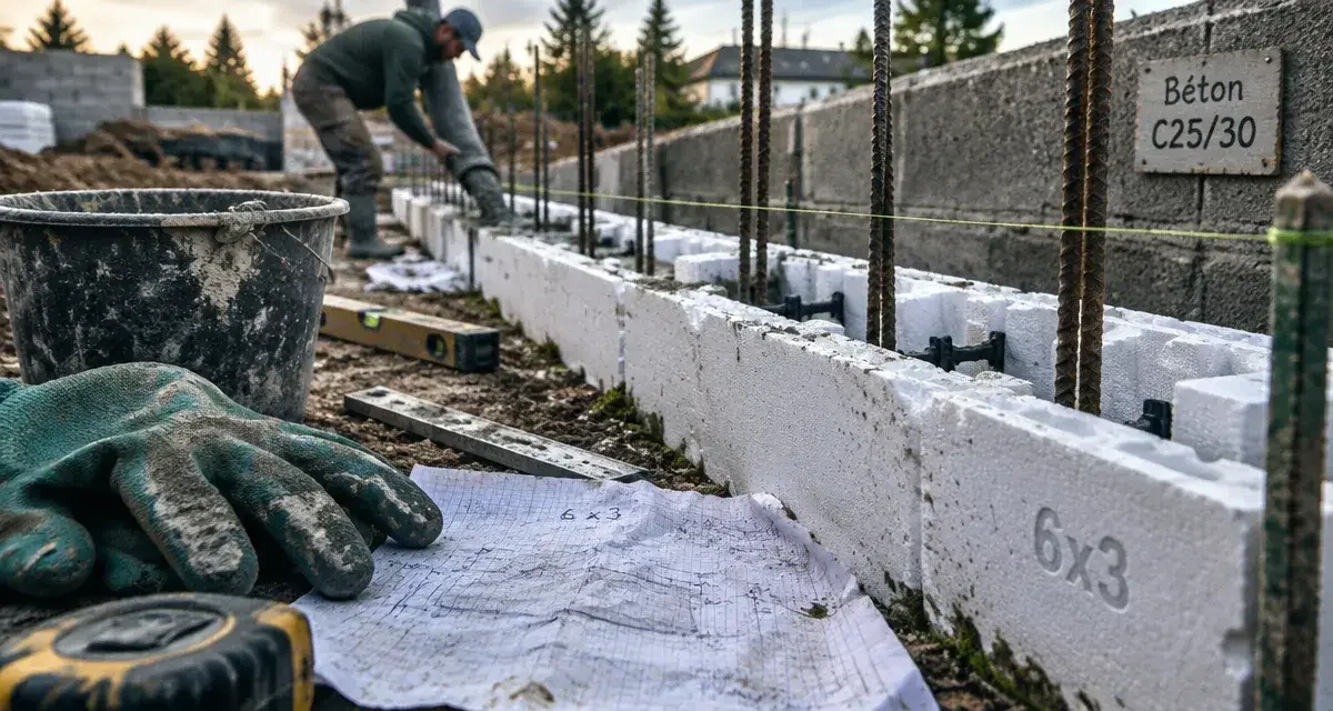 Piscine 6x3 en blocs polystyrène : le vrai coût d'une auto-construction réussie