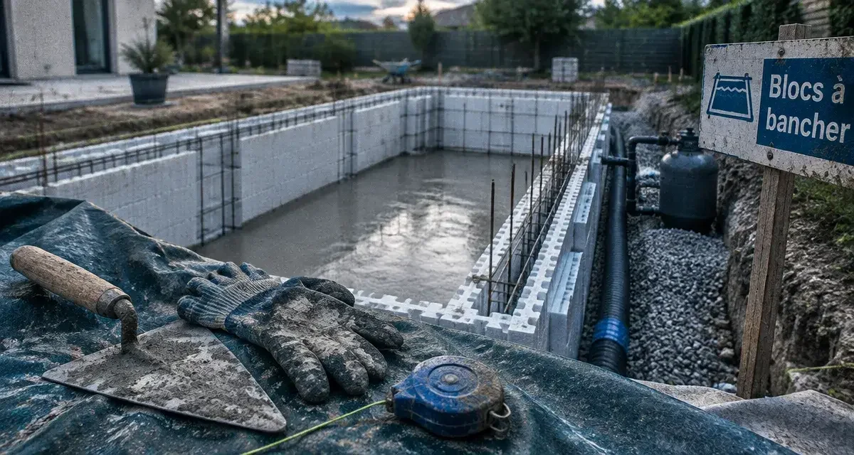 Piscine en kit bloc : le vrai budget et les pièges de l'auto-construction