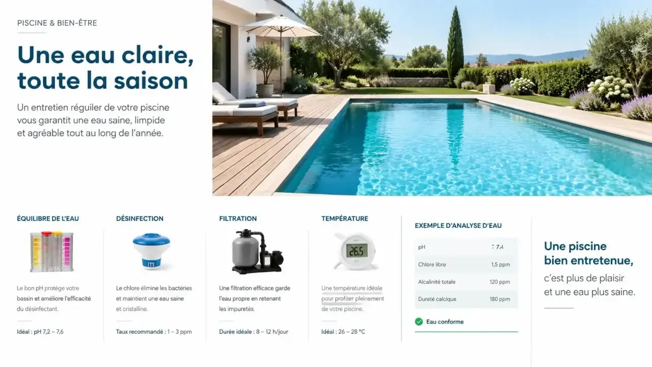 Piscine en kit Waterair installée dans un jardin paysager